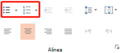 opsommingstekens toevoegen