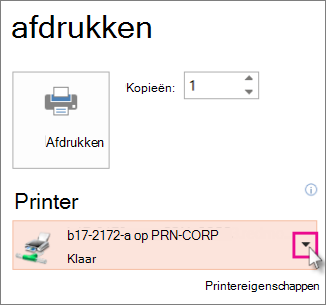 Een printer kiezen