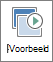 Knop Voorbeeld op het tabblad Overgangen