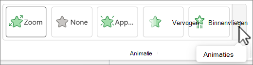 Animatiegalerie met animatiepijl.