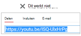 Als uw invoegcode begint met http, wordt uw video niet met succes ingesloten.