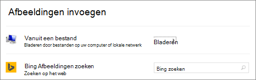 Hiermee wordt het dialoogvenster Afbeelding invoegen weergegeven in PowerPoint.