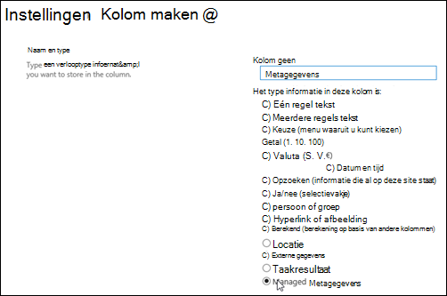 Een lijstkolom maken