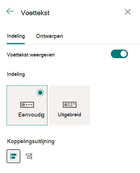 voettekst-uitlijning