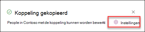 schermopname van Koppelingsinstellingen voor lijstitems