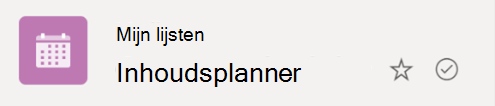 Het omcirkelde vinkje geeft aan dat de lijst vanuit de cloud wordt gesynchroniseerd met uw Windows-apparaat.