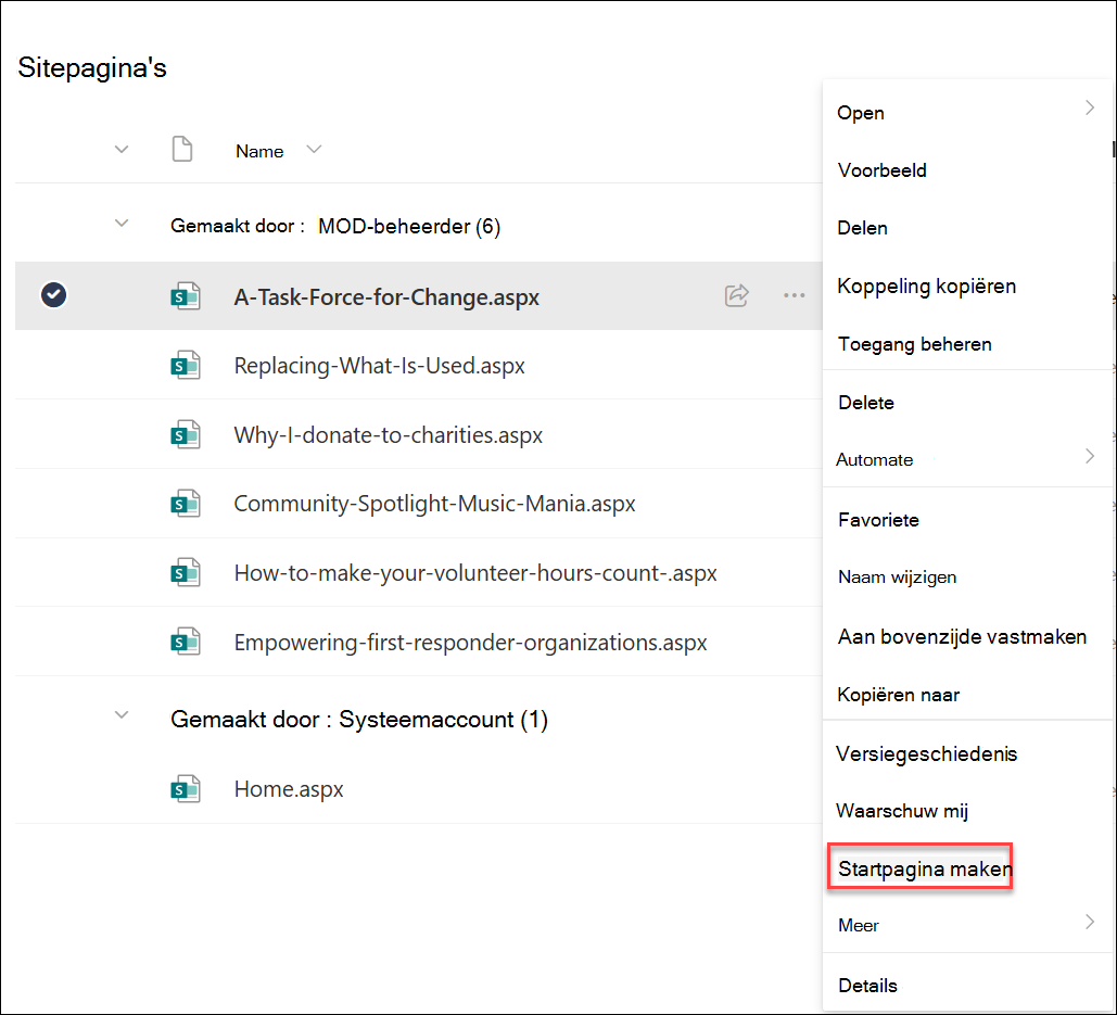 schermopname van Startpagina maken
