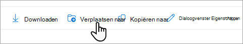 Selecteer de optie Verplaatsen naar op de taakbalk.