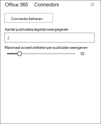 Schermopname van het bewerkingsvenster Office 365-connector