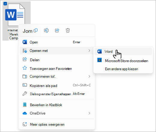 Use the Open with command to open the file you just downloaded.
