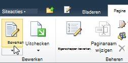 Opdracht Bewerken op tabblad Bewerken