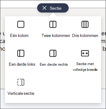 Lijst met sectietypen