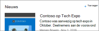 Schermafbeelding met de koppeling Toevoegen