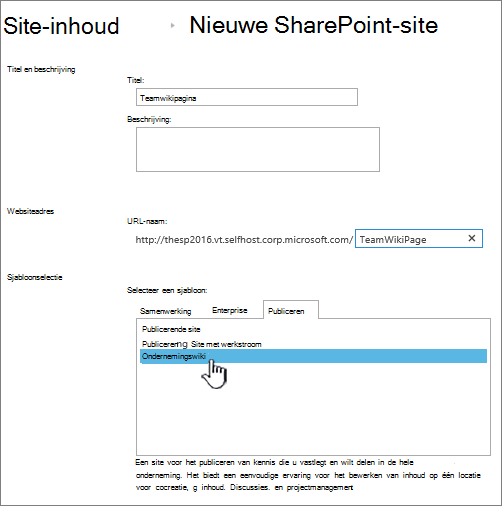 Ondernemingswiki toevoegen aangewezen