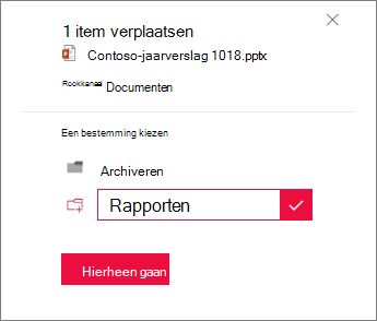 Een nieuwe map maken om naar te verplaatsen