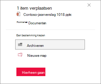 Verplaatsen naar map