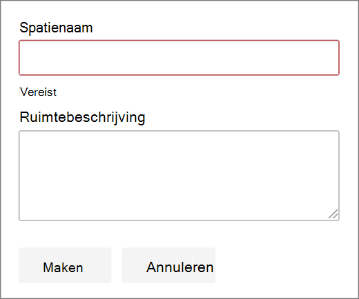 Ruimte naamveld