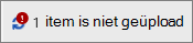 Statusveld met mislukte upload