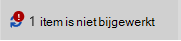 Bericht en pictogram item niet bijgewerkt