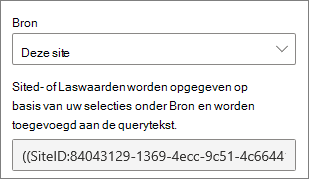SiteID- en WebID-waarden voor aangepaste query's