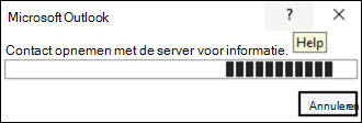 Fout bij contact opnemen met server voor informatie in klassieke Outlook