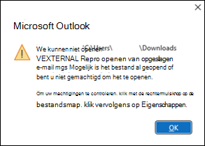 Outlook MSG-bestandsfout