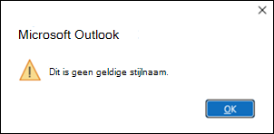 Geldige stijlfout in Outlook