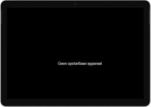 Een foutbericht met de tekst Geen opstartbaar apparaat.