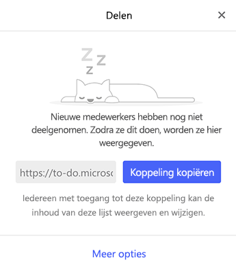 Schermafbeelding met het menu Delen