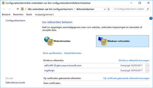 Referentiebeheer in Windows