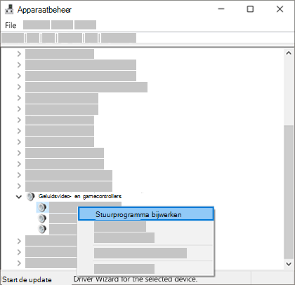 Klik met de rechtermuisknop op de apparaatvermelding en selecteer Stuurprogramma bijwerken
