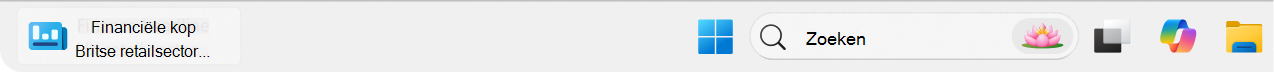Screenshot of the taskbar showing a finance news.