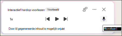 Klik op de knop Dempen om vragen over Copilot-documenten te stellen.