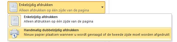 Handmatig dubbelzijdig afdrukken