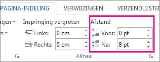 Alinea-afstand