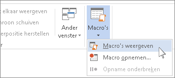 De opdracht Macro's weergeven