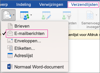 e-mail samenvoegen