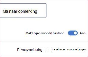 Meldingen in- of uitschakelen