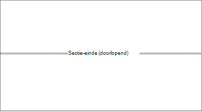 Toont een sectie-einde in een document