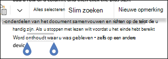 Kies nieuwe opmerking in het snelmenu