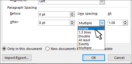 Aangepaste enkele afstand geselecteerd