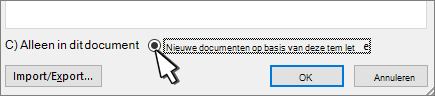 Standaard regelafstand instellen
