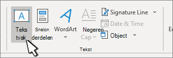 Knop Tekstvak invoegen