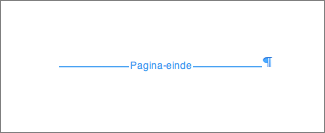Voorbeeld van pagina-einde