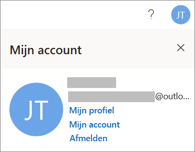 Toont de optie Afmelden voor de webversie van Office