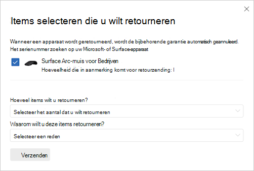 Momentopname om return te selecteren.