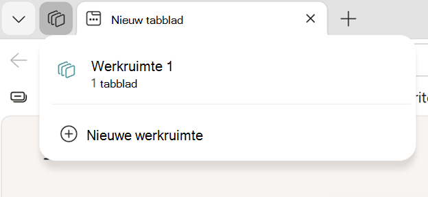 Schermopname van waar u toegang hebt tot de werkruimte.