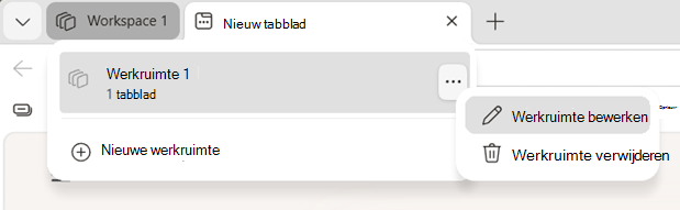 Schermopname van het bewerken van een werkruimte