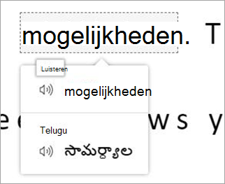 Schermafbeelding van vertaling.