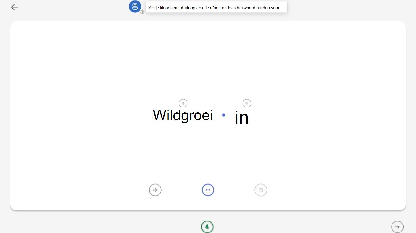 Schermafbeelding van oefenopties.
